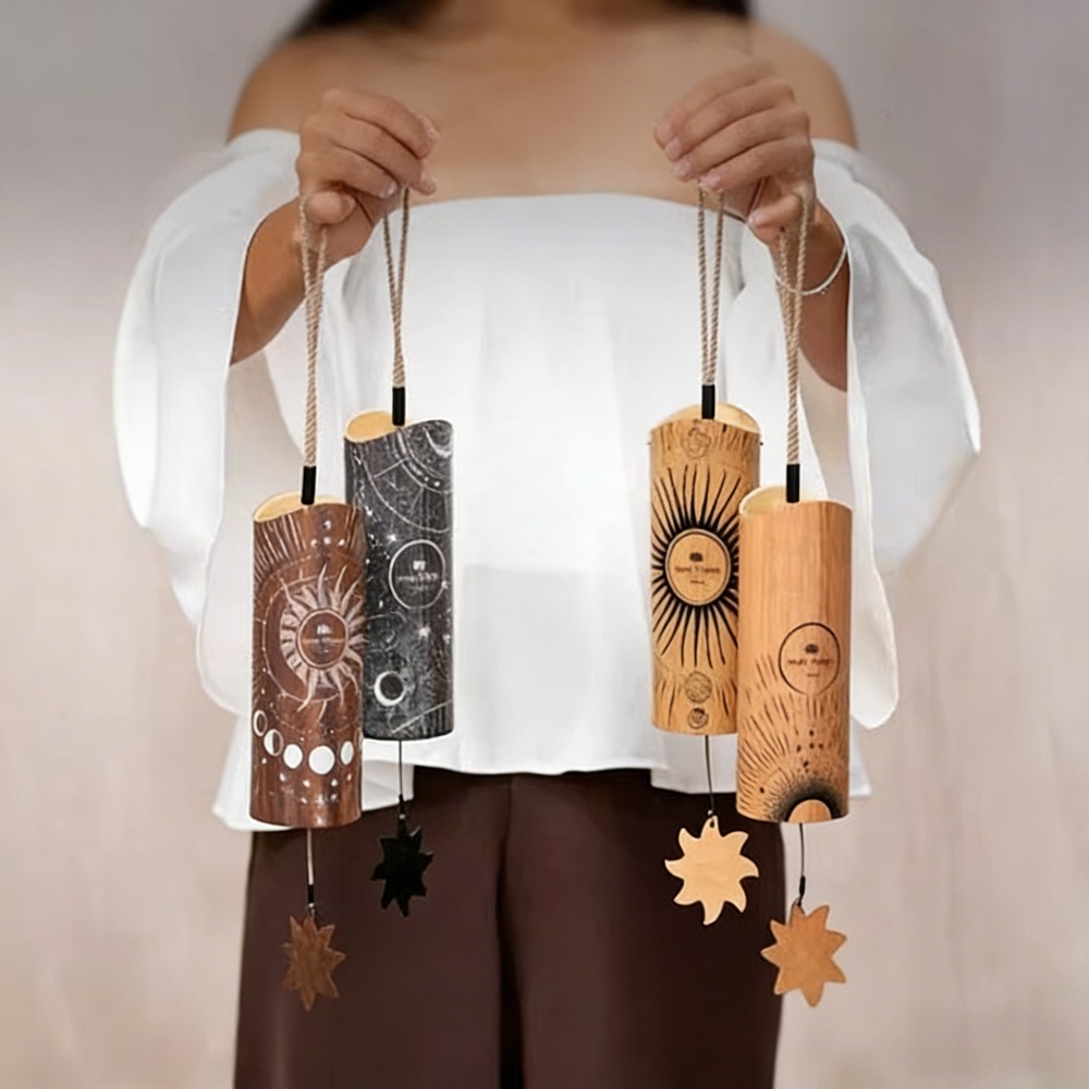 Celesta Musical Instrument - Wind Chime Chord Balcony Bamboo Hand
