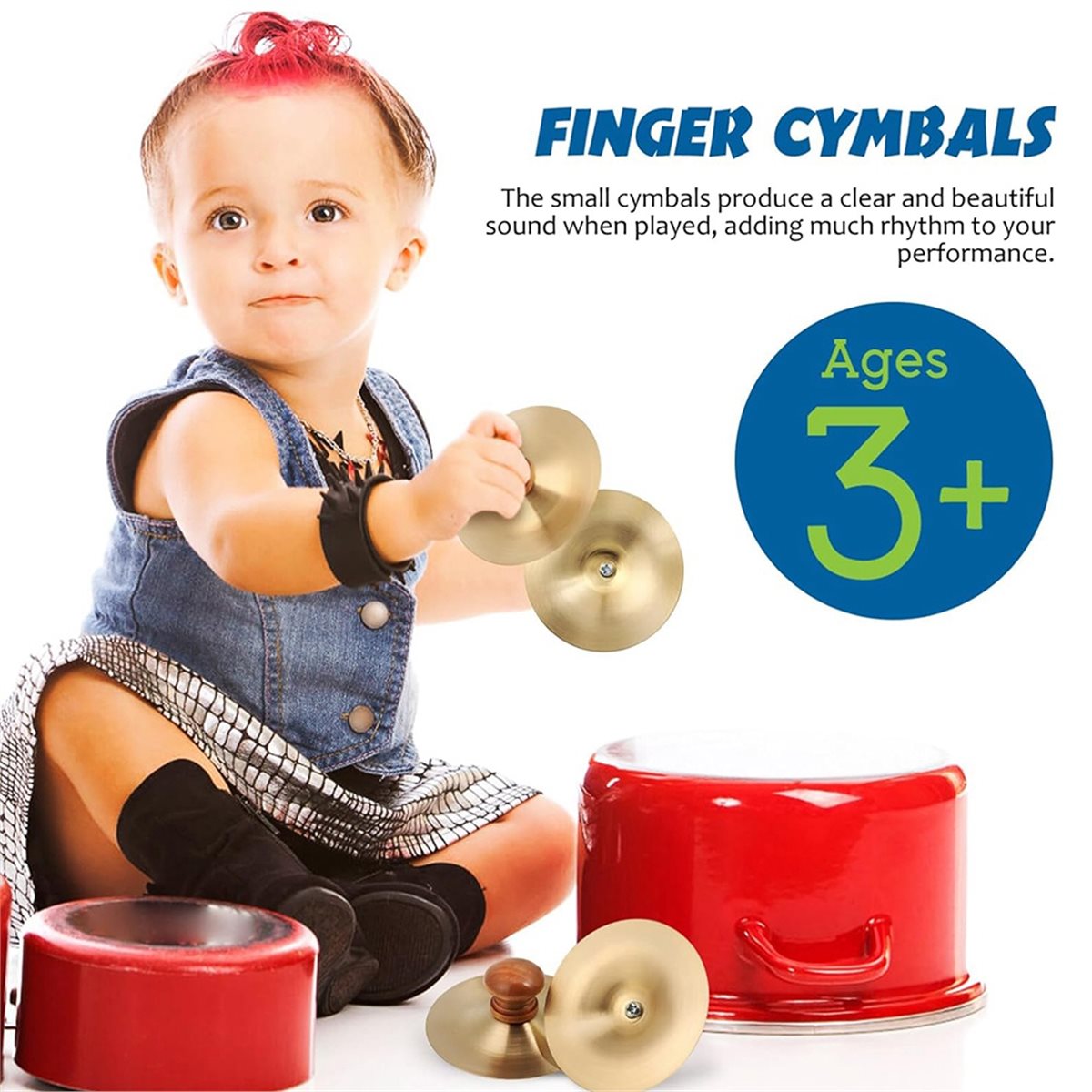 1 Pair Finger Cymbals 7cm/2.75 - مراجعة Musical Instrument With Hand وسعره