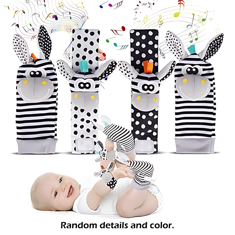 4pcs/Set Baby Infant Wrist Rat - مراجعة Musical Instrument Rattle وسعره
