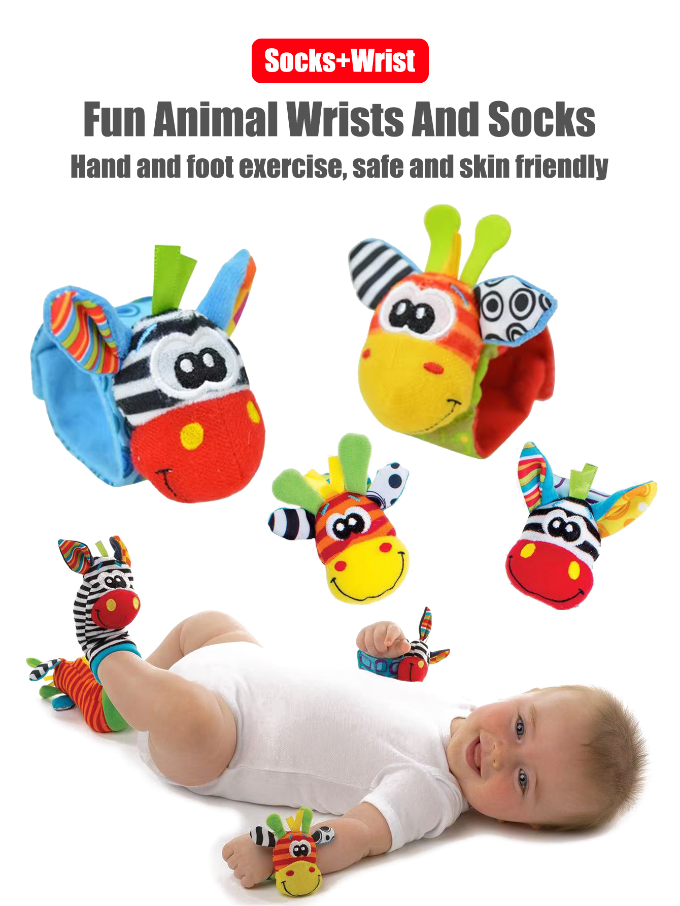 4pcs/Set Baby Infant Wrist Rat - مراجعة Musical Instrument Rattle وسعره