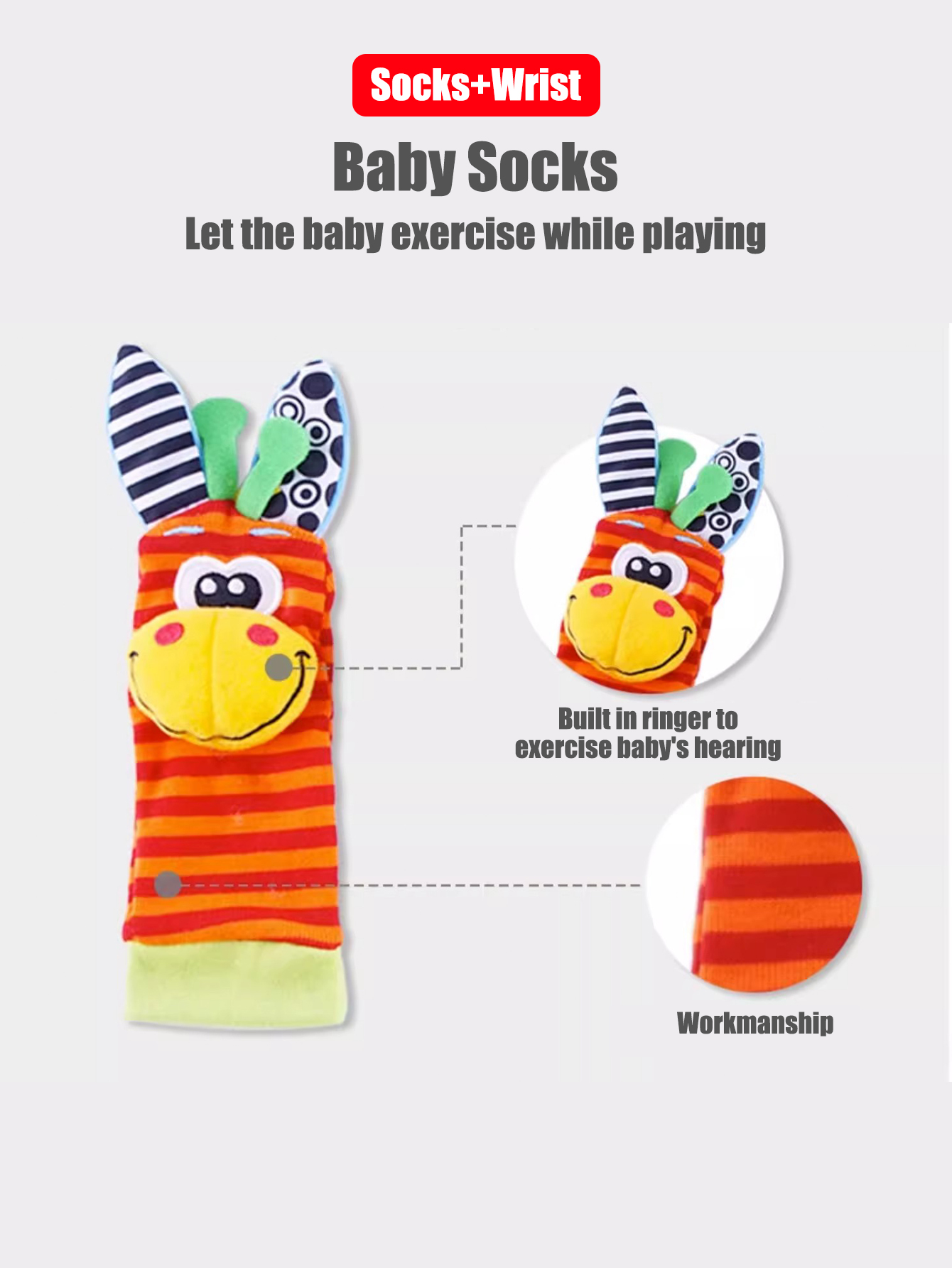 4pcs/Set Baby Infant Wrist Rat - مراجعة Musical Instrument Rattle وسعره