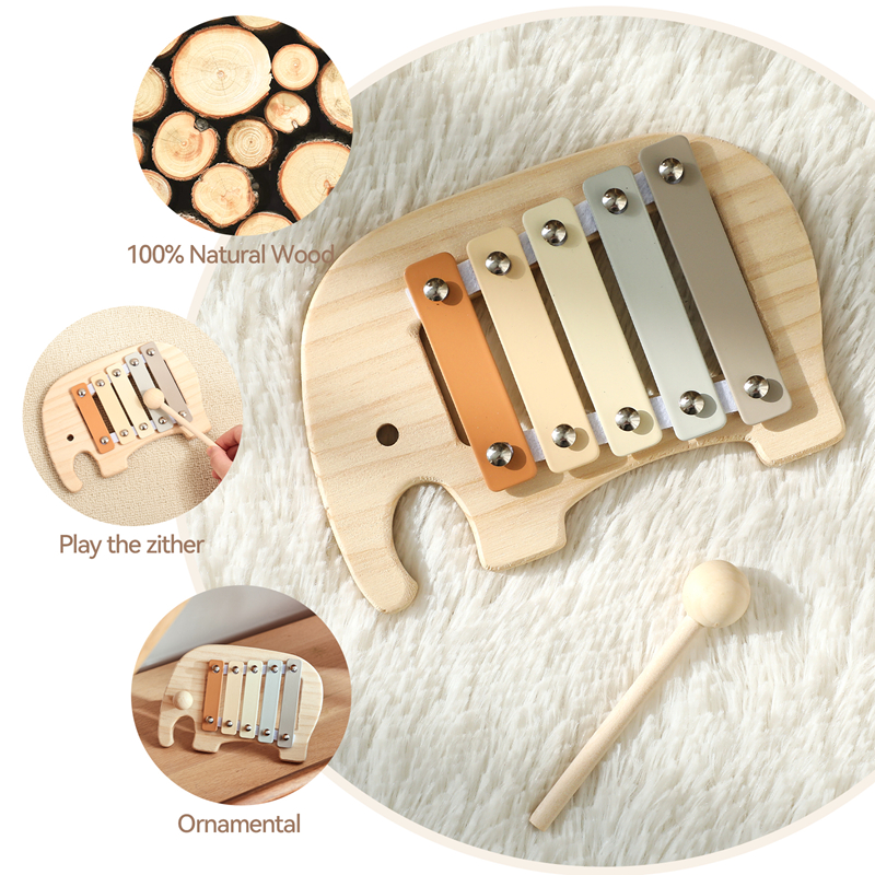 Baby Montessori Toy Cartoon El - مراجعة Musical Instrument Rattle وسعره