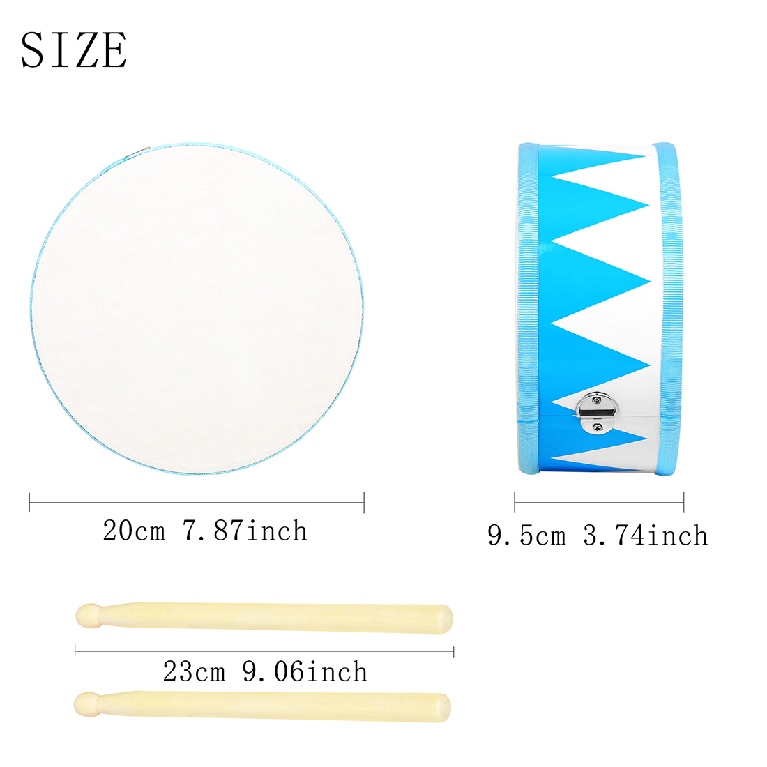 Orff Child Drum Double-Sided S - مراجعة Musical Instrument With Hand وسعره