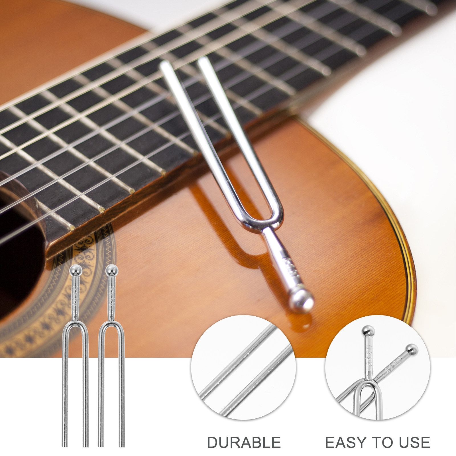 2Pcs Guitar Tuning Forks 440Hz - مراجعة Musical Instrument Tuning Guitar Tuner. Standard Guitar Tuning وسعره