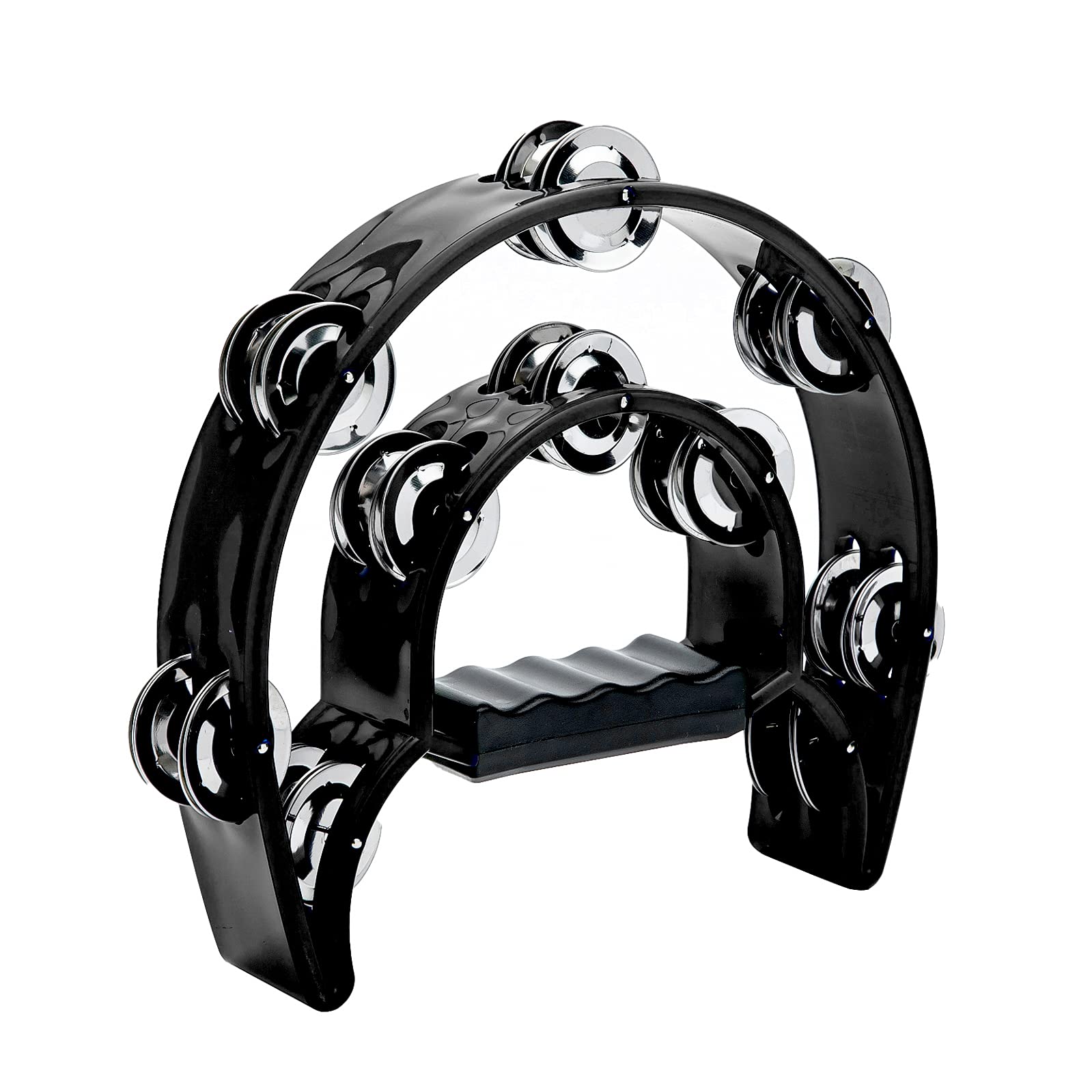 Tambourine Double Row Metal Ji - مراجعة Musical Instrument With Hand وسعره
