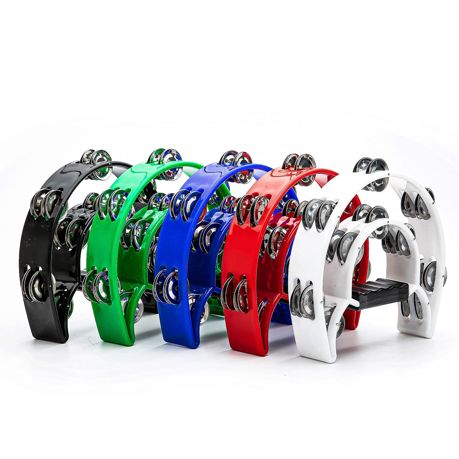 Tambourine Double Row Metal Ji - مراجعة Musical Instrument With Hand وسعره
