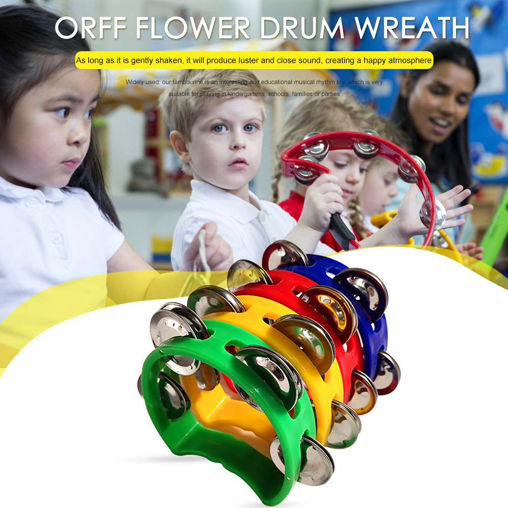 4pcs Tambourine Jingles Rattle - مراجعة Musical Instrument Rattle وسعره