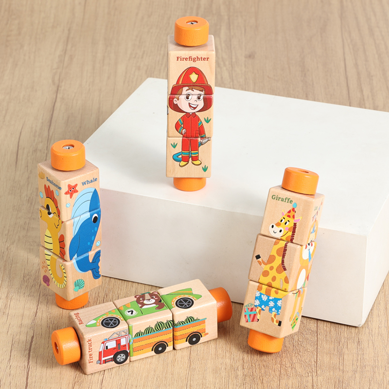 Baby Wooden Rotating Jigsaw Pu - مراجعة Musical Instrument Rattle وسعره