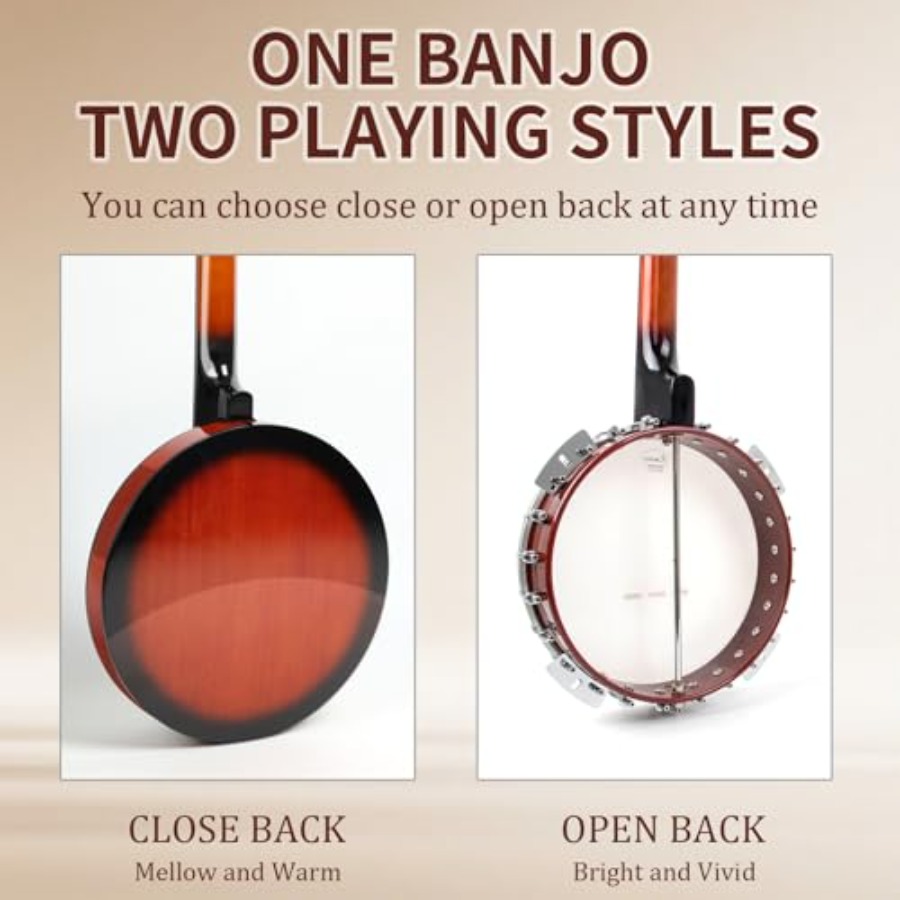 5 String Banjo Full Size 38 In - مراجعة Banjo 5 String Open وسعره