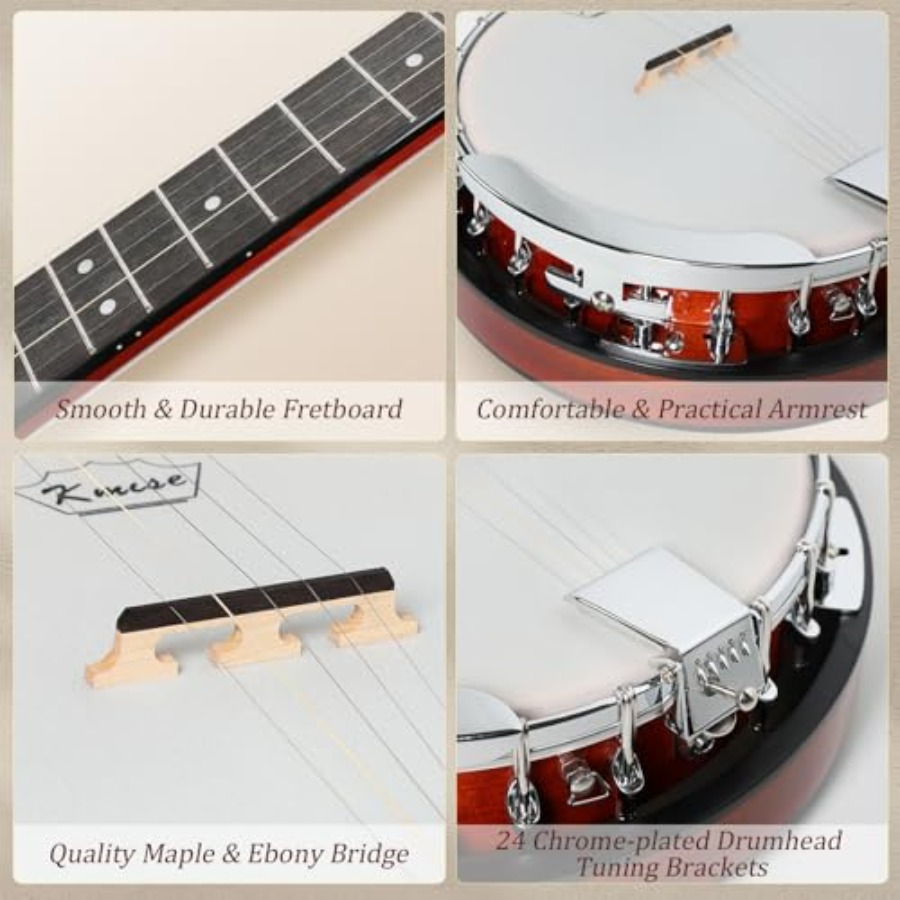 5 String Banjo Full Size 38 In - مراجعة Banjo 5 String Open وسعره
