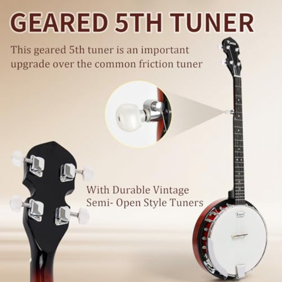 5 String Banjo Full Size 38 In - مراجعة Banjo 5 String Open وسعره