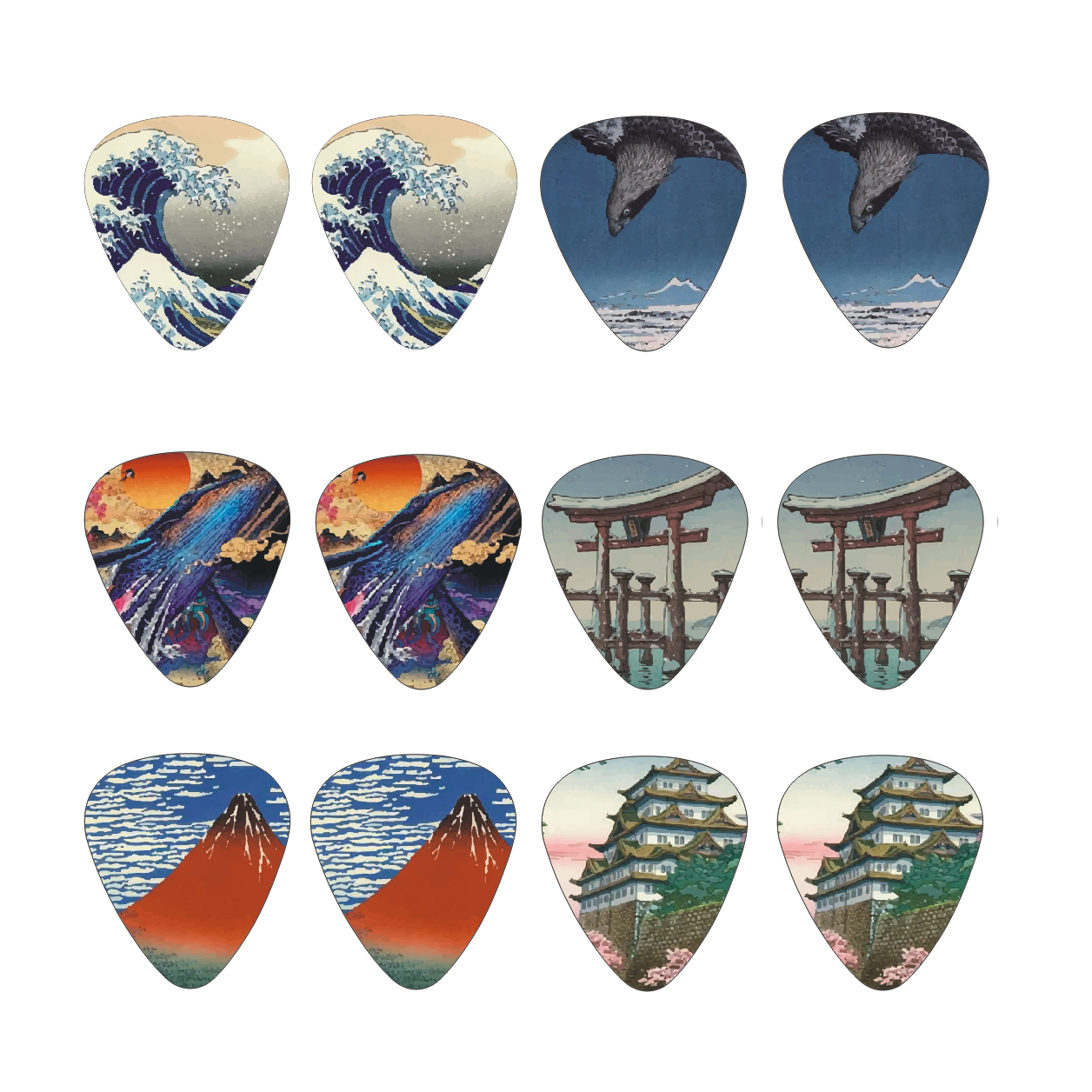 New 12pcs/set  Guitar Picks -  - مراجعة Musical Instrument Japanese وسعره