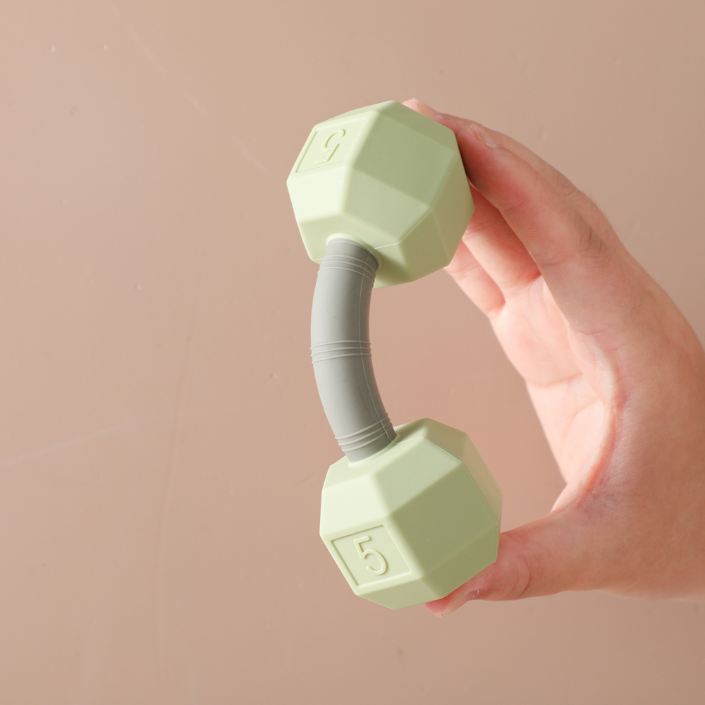 Baby Silicone Dumbbell Teether - مراجعة Musical Instrument Rattle وسعره