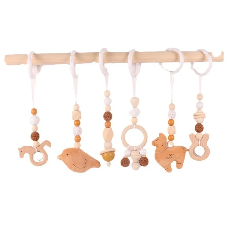 6Pcs Wooden Baby Toys Wooden B - مراجعة Musical Instrument Rattle وسعره