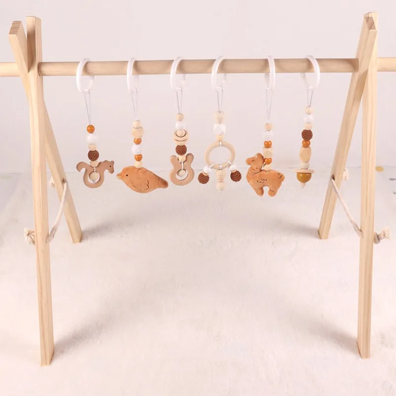 6Pcs Wooden Baby Toys Wooden B - مراجعة Musical Instrument Rattle وسعره