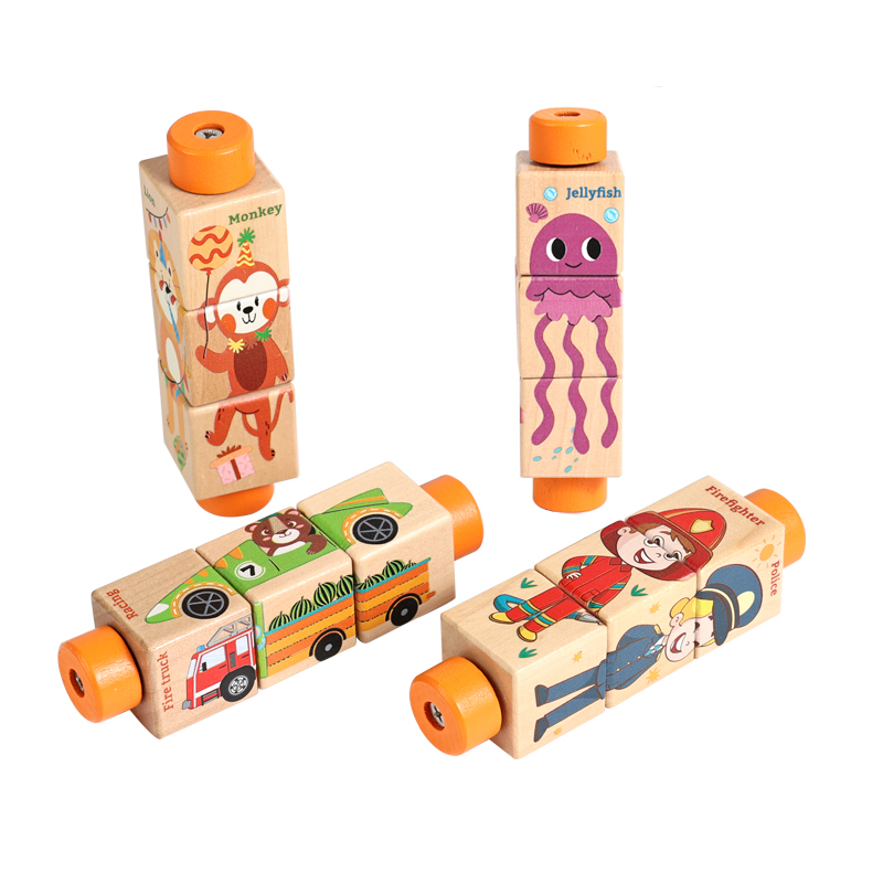 Baby Wooden Rotating Jigsaw Pu - مراجعة Musical Instrument Rattle وسعره