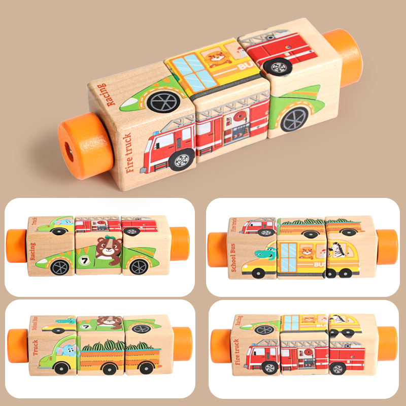 Baby Wooden Rotating Jigsaw Pu - مراجعة Musical Instrument Rattle وسعره