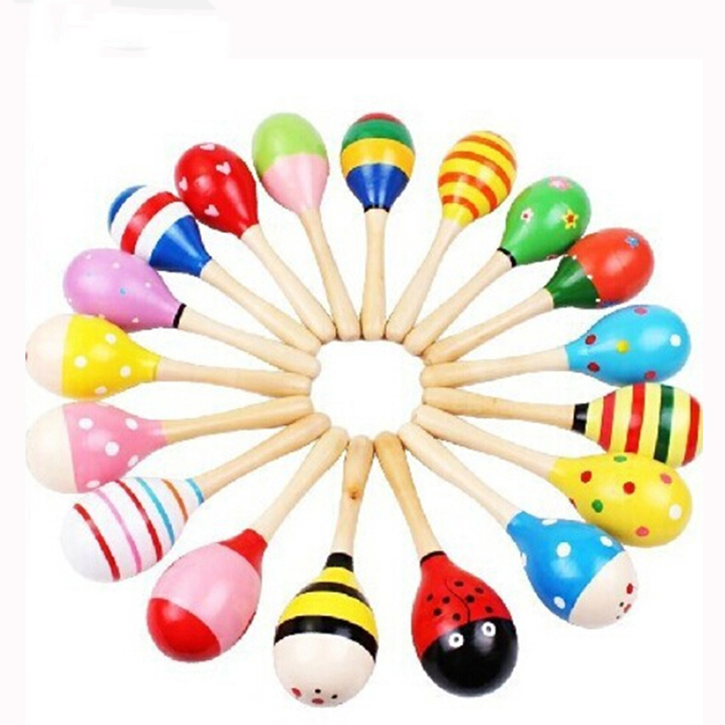 2pcs Colorful Wooden Small Rat - مراجعة Musical Instrument Rattle وسعره