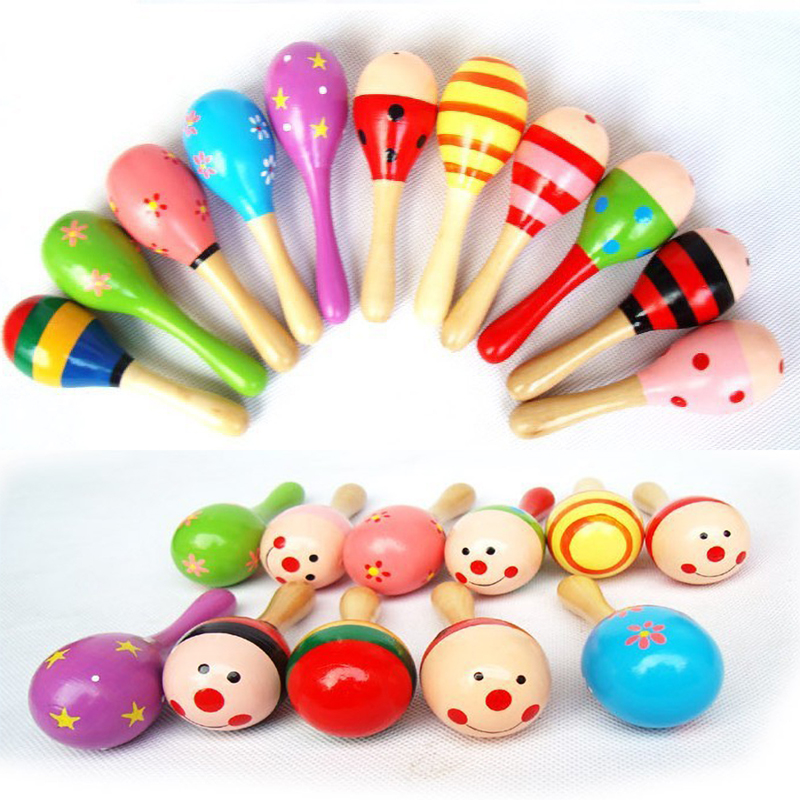 2pcs Colorful Wooden Small Rat - مراجعة Musical Instrument Rattle وسعره