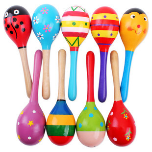 2pcs Colorful Wooden Small Rat - مراجعة Musical Instrument Rattle وسعره