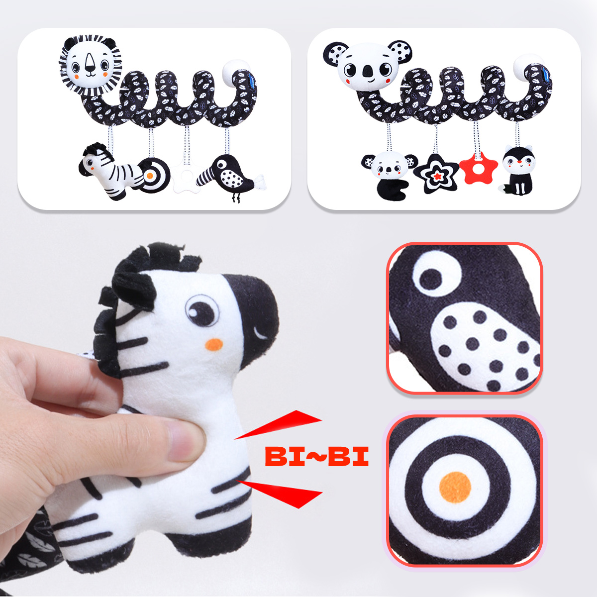 Baby Plush Spiral Hanging Toys - مراجعة Musical Instrument Rattle وسعره